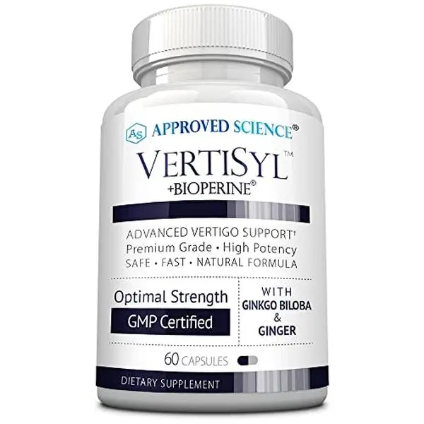 Approved Science VertiSyl with Bioperine - 60 Capsules, Optimal Strength, GMP Certified, Advanced Vertigo Support Formula
