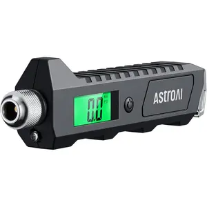 Astroai Digital Tire Pressure Gauge, 230 PSI 4 Settings Heavy Duty for Car Bicycle with Larger Backlit LCD Flashlight and Non-Slip, Black AstroAI
