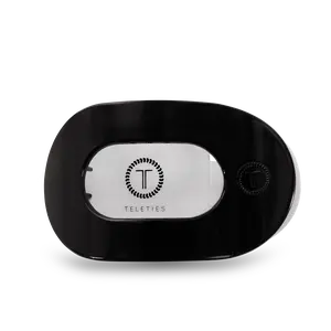 TELETIES - Jet Black Large Flat Round Hair Clip - Lay Flat, Strong Grip, Nearly Unbreakable