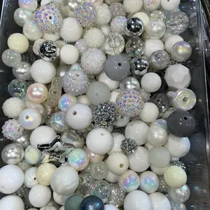 White & Silver Beads for DIY Projects - Perfect for All Your Needs