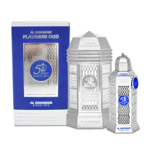 Al Haramain 442129 3.3 oz Unisex Al Haramain 50 Years Platinum Oud Eau De Parfum Spray