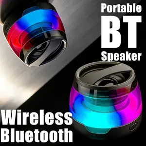 Mini RGB Bluetooth Speaker Magnetic – Portable Wireless Stereo Speaker, Rechargeable Battery, Small Outdoor LED Audio, Gift for Family