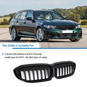 2019-2022 BMW 3 Series G20 Sedan &  G21 Touring - Sport Style Front Kidney Grille Kit, for BMW 3 Series Modifications, Sport Style Grill fathersdaygift fathersdaygift