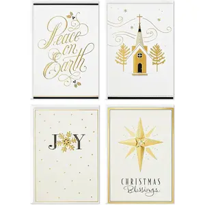Boxed Religious Christmas Cards Assortment, Peace on Earth (4 Designs, 24 Cards with Envelopes)
