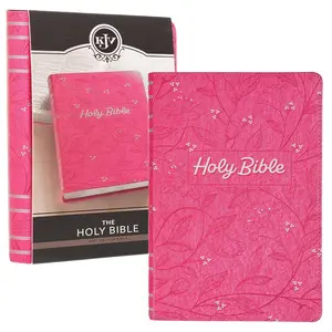 King James Version Bible - Pearlized Finish Cherry Pink Faux Leather, Elegant Affordable Thoughtful Gift Edition, Unique Visual Appeal Religious Book, Elegance
