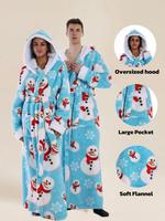 Blue Snowman (Hooded Bathrobe)