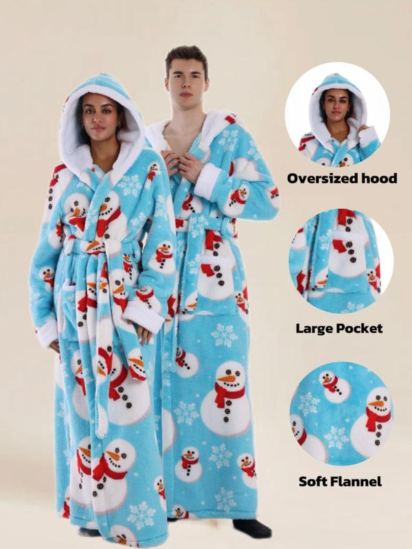 Skull Christmas Series Hooded Bathrobe, Elegant Casual Home Sleepwear, with Pockets, Long Sleeve, Fall & Winter Gift Skull Christmas Series Hooded Bathrobe, Elegant Casual Home Sleepwear, with Pockets, Long Sleeve, Fall & Winter Gift