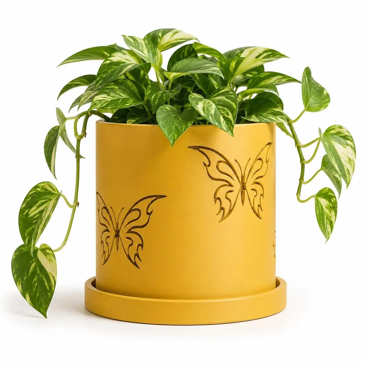 Butterfly Planter Pot, Cute 3D Printed Indoor Plant Pot with Tray, Aesthetic Room Decor, Lightweight Planter, 4–11 Inch