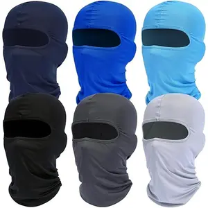 Pack of 6 Men's Baracalla Ski Mask, Full Face Cover UV Protection Mask, Breathable and Lightweight Windproof Scarf for Motorcycle, Skiing, Snowboarding, Cycling, Hiking, Backpacking, Mountaineering, Rock Climbing, Fishing, Camping
