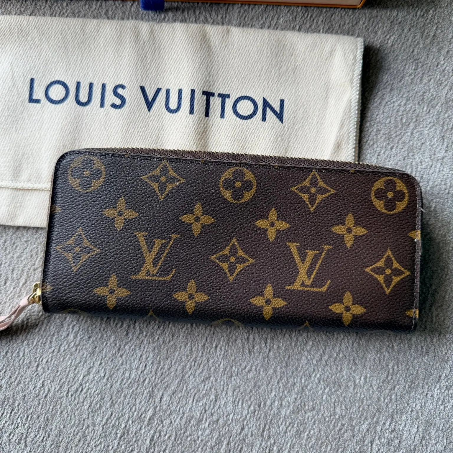 Pre-owned Louis Vuitton FINAL SALE Small Leather Goods Monogram Clemence Wallet Rose Ballerine
