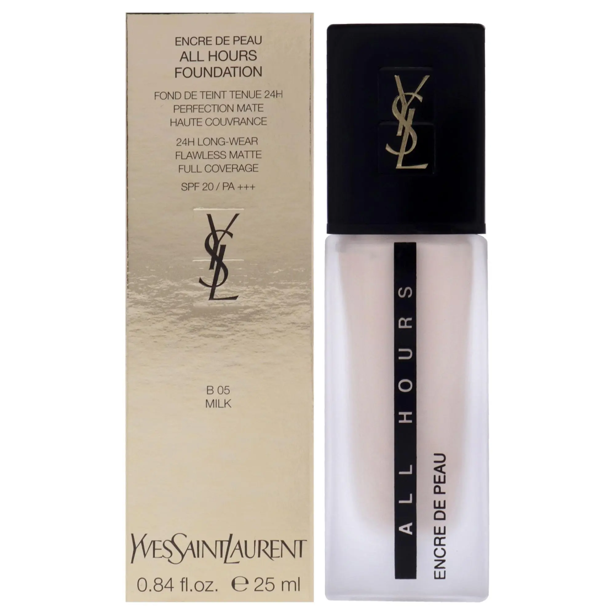 All Hours Foundation SPF 20 - B05 Milk by Yves Saint Laurent for Women - 0.84 oz Foundation