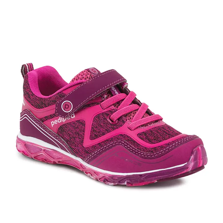 Pediped Force Flex Hot Pink Kids' Shoes - Durable & Breathable for Active Feet - Approved by the American Podiatric Medical Association