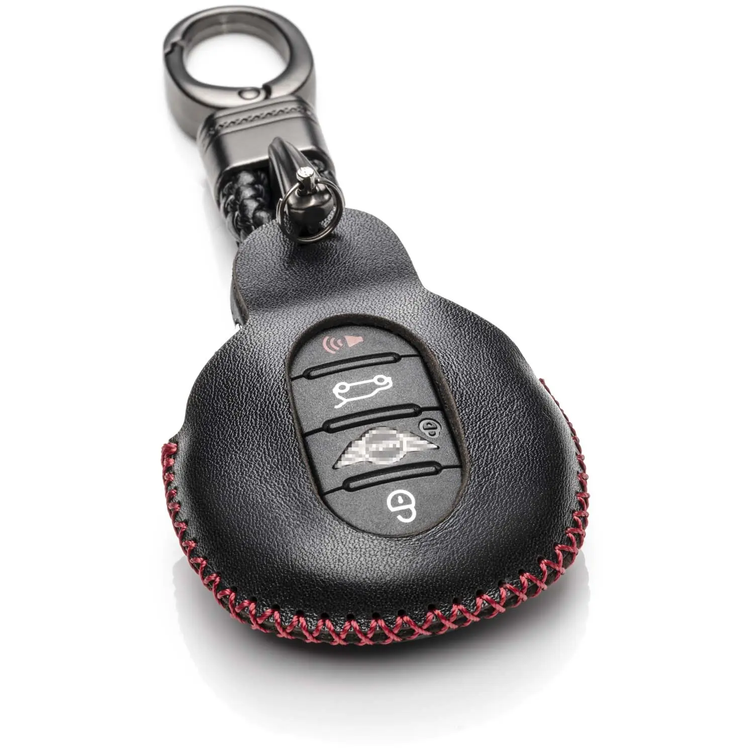 Vitodeco Genuine Leather Smart Key Fob Case Cover Compatible with Mini Cooper, Clubman, Hardtop, Convertible, Countryman 2014 - 2024