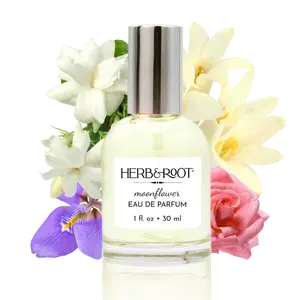 HERB & ROOT Moonflower Eau de Parfum for Women - Vegan Cruelty-Free Tuberose & Jasmine Scent - 1 fl oz / 30 ml - Luxurious Long-Lasting Fragrance