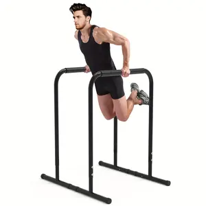 2024 leikefitness Pull Up Dip Station Strength Training Dip Stands Station Tricep Dips Push-Ups For Home Gym