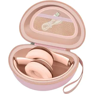 X-SBB03  Headphone Case Compatible with Beats Solo 4/ Studio Pro x Kim Kardashian/ Solo3/ Studio3/ Solo Pro Bluetooth On-Ear Headphones Headset - Pink