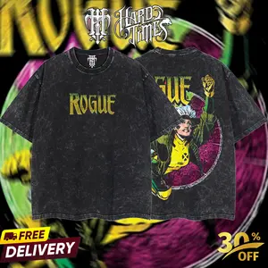 HardTimesClothing - Rogue X-men Retro Limited Vintage, Collection Movie Oversized Washed Tee Acid Washed Lightweight TSHIRT, Gift for him her Clothes Cotton Superhero, Super villain. (Copy) (Copy) (Copy) (Copy) (Copy)