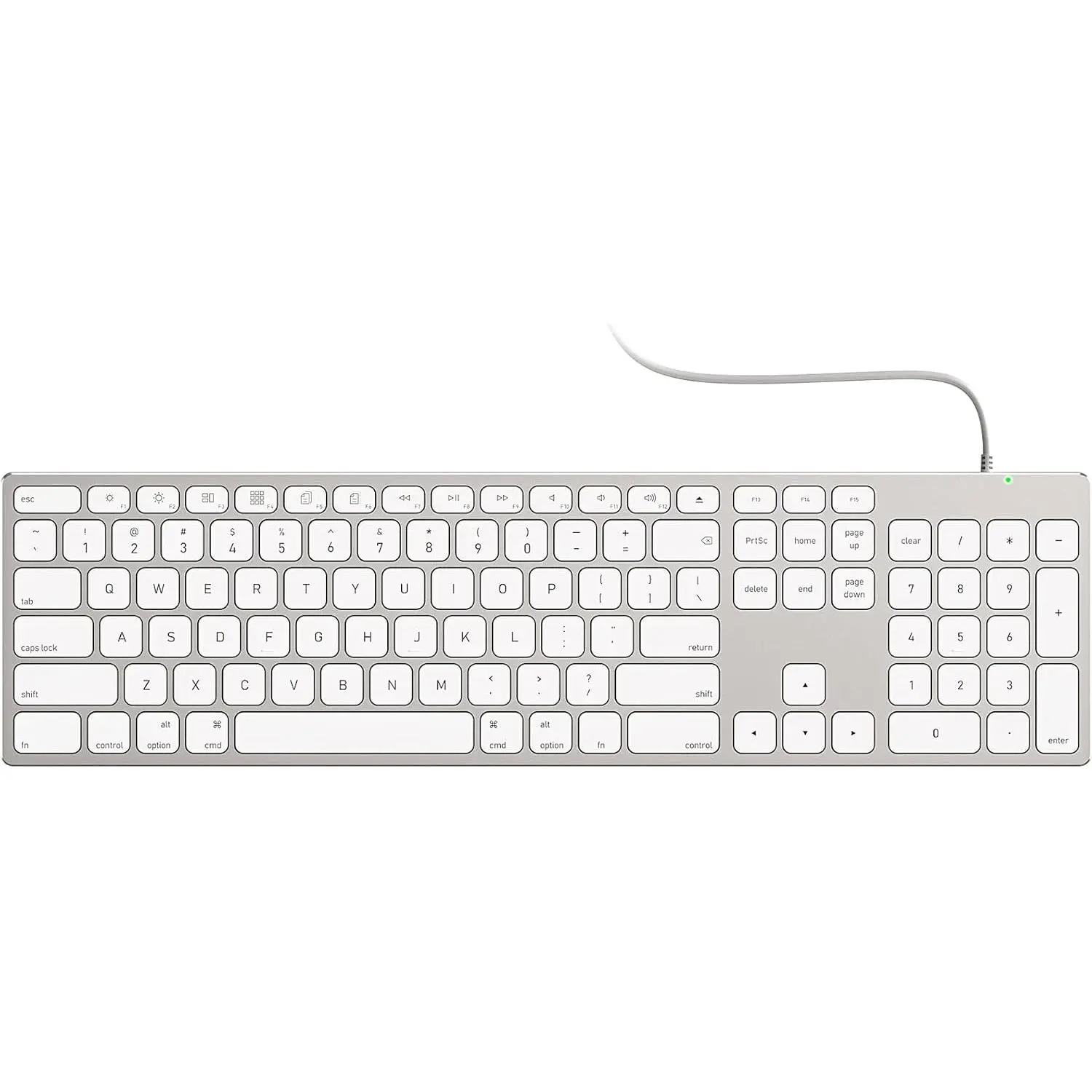 All- Wired Keyboard for   OS,Plug-n-Play  Connection in USB-A+C Port,Full Size USB Keyboard with Numeric Keypad for iMac/ mini or MacBook Pro/Air Laptop