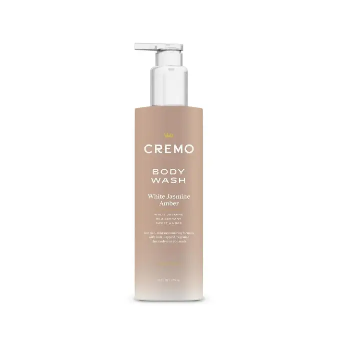 Cremo White Jasmine Amber Skin Moisturizing Body Wash for Women, Notes of White Jasmine, Red Currant, and Sweet Amber, 16 Fl Oz