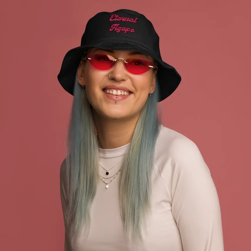 Eternal Agape Neon Collection Organic Bucket Hat - Eco-Friendly and Stylish