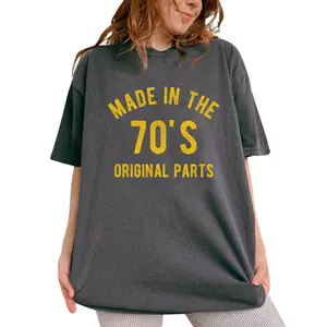 Made In The 70's All Original Parts Vintage Shirt, Retro Limited Edition 1970s Tee, 1970s Graphic Tee Women, Unisex Vintage Unhinged Shirt, Unisex Comfy Fabric Oversized Graphic Tee, Birthday Gift Shirt, Women's Tops, Womenswear, Cotton Fabric Tee