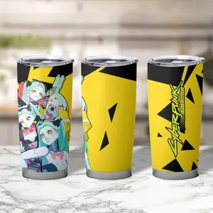Cyberpunk Edgerunners 20oz 30oz Cup, Rebecca Tumbler, Anime and Game Tumbler Cup, Water Bottles Gifts For Kid And Men And Women