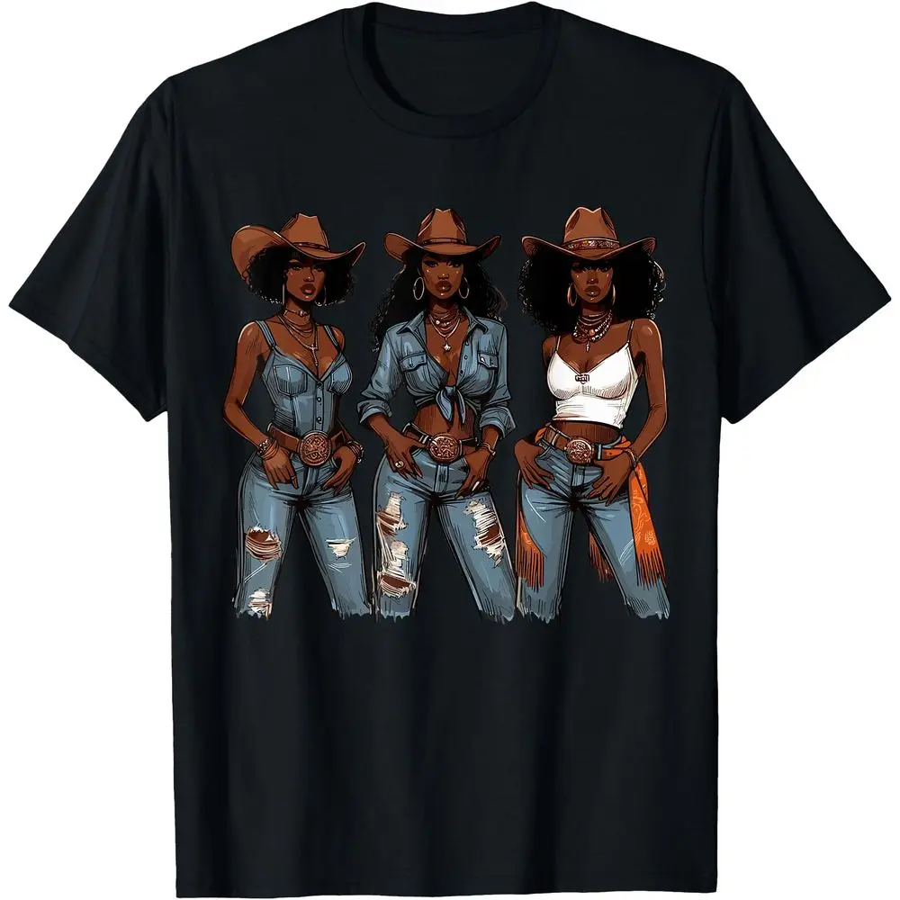 African Cowgirls Melanin Western Juneteenth T-Shirt