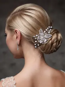 Elegant Rhinestone Decorated Hair Fork, Exquisite Trendy Hair Fork, Fashionable Hair Accessories for Women, Tiara