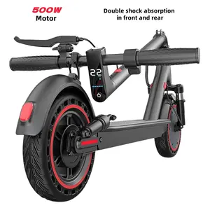 SummerVibes AOPO 500W Electric Scooter for Adults, 22MPH Top Speed & 21 Miles Range, 10" Honeycomb Tires, Dual Suspension Foldable E Scooter for Campus Commute & City Rides