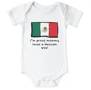 I'm Proof Mommy Loves A Mexican Guy Mexico Flag One Piece Baby Bodysuit