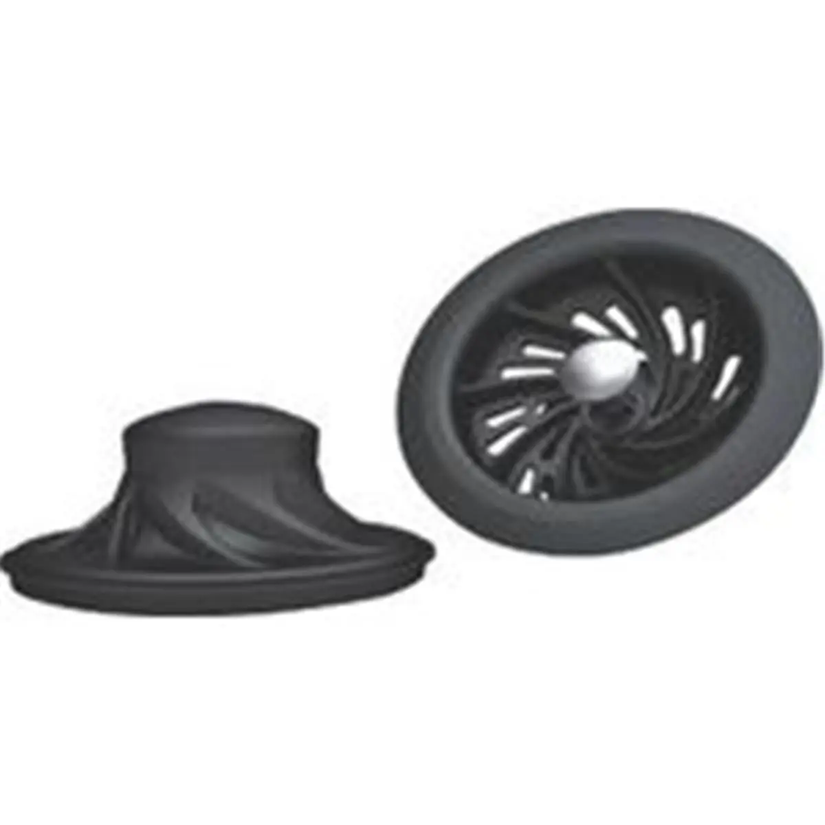 Danco Sink Drain Stopper with Nitrile Rubber Flex Strainer - Black Kitchen Fixture Accessory (Model 10009)