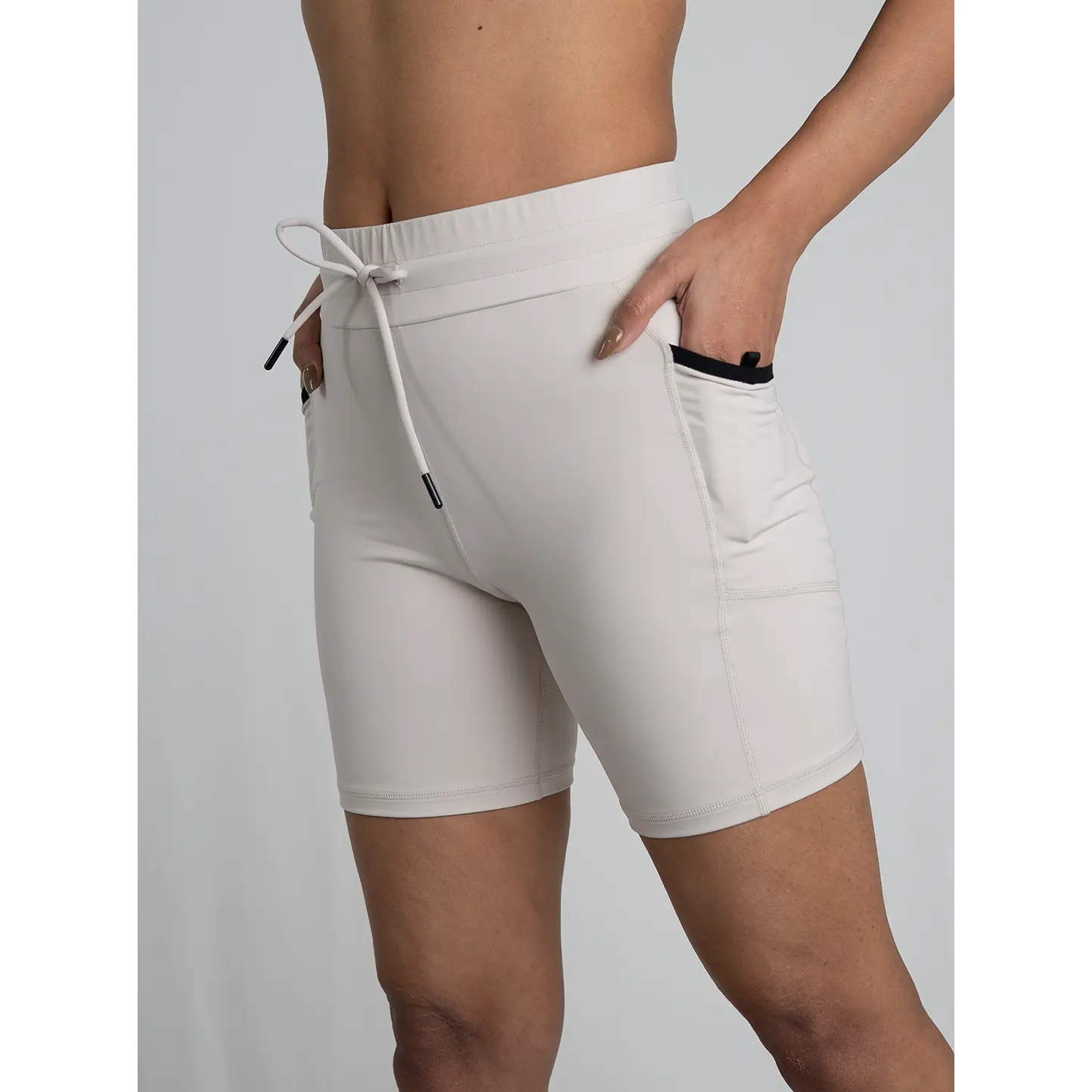 Fitness Workout Shorts for Women, Buttery-Soft High Stretch Half Tights with 3 Pockets for Running & Speed Workouts