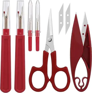 Sewing Seam Ripper Tool,Stitch Remover and Thread  with 2Big+2Small Seam Rippers,1 Pack Thread Snips,1Pack 5Scissor