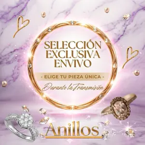 Anillos grandes o chunky : joyas para tu estilo diario. Elige tu pieza única durante la transmisión en vivo. Selección exclusiva.