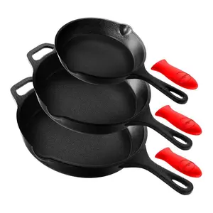 Nutrichef Set of (3) Cast Iron Pans