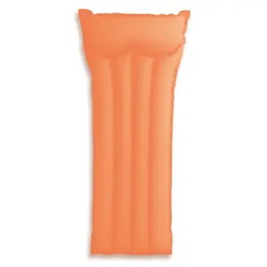 Intex Neon Frost Inflatable Air Mat – 72" x 30" Floating Pool Lounge – Contoured Pillow, Double-Sealed Edges, 2 Air Chambers – Neon Frost Colors