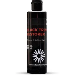 Black Trim Restorer (8 oz) Max Strength Dye-Infused Solution Restores Faded Black Plastic  Trim to Like  Finish in Seconds, Covers  & Scuff Marks, UV Ray Protection, Long Lasting