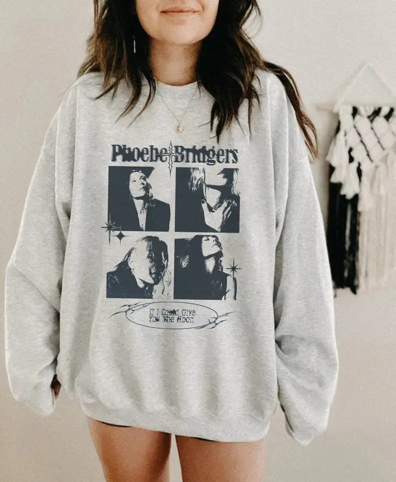 Phoebe Bridgers Vintage Sweatshirt Retro Reunion Tour Indie Rock Aesthetic Band Crewneck Comfort Cotton