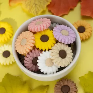 Big Sunflower Silicone Focal Beads