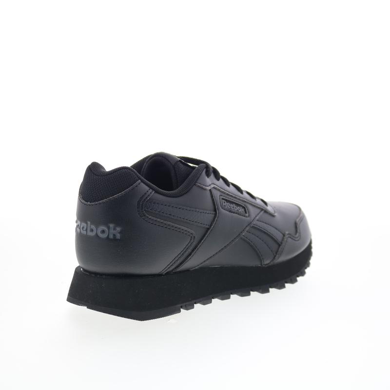 Reebok Glide Wide D Womens Black Wide Leather Lifestyle Sneakers Shoes