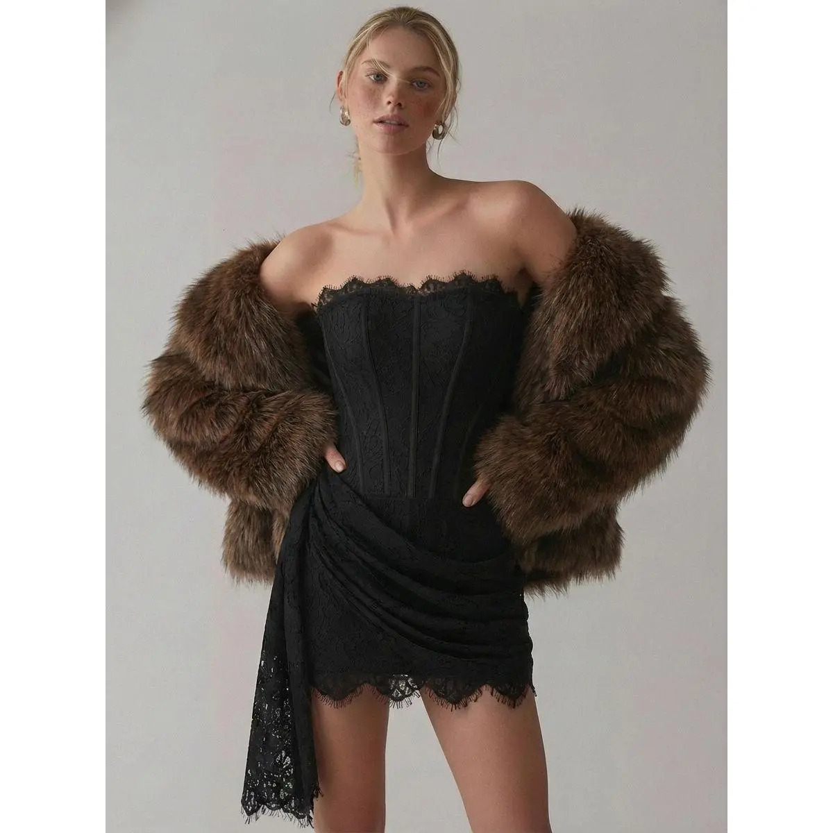 lace tube tie back mini dress Lace Tube Tie Back Mini Dress Cider