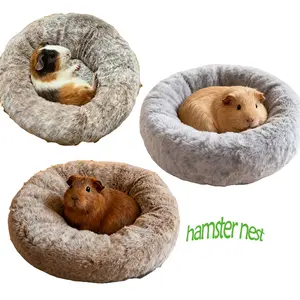 11.8 Inch Small Pet Warm Nest for Hedgehog Dutch Pig Winter Heating Cages, Mini Bed for Hamster Rabbit Squirrel, Cozy Pet Supplies, Fluffy Cloud Bed