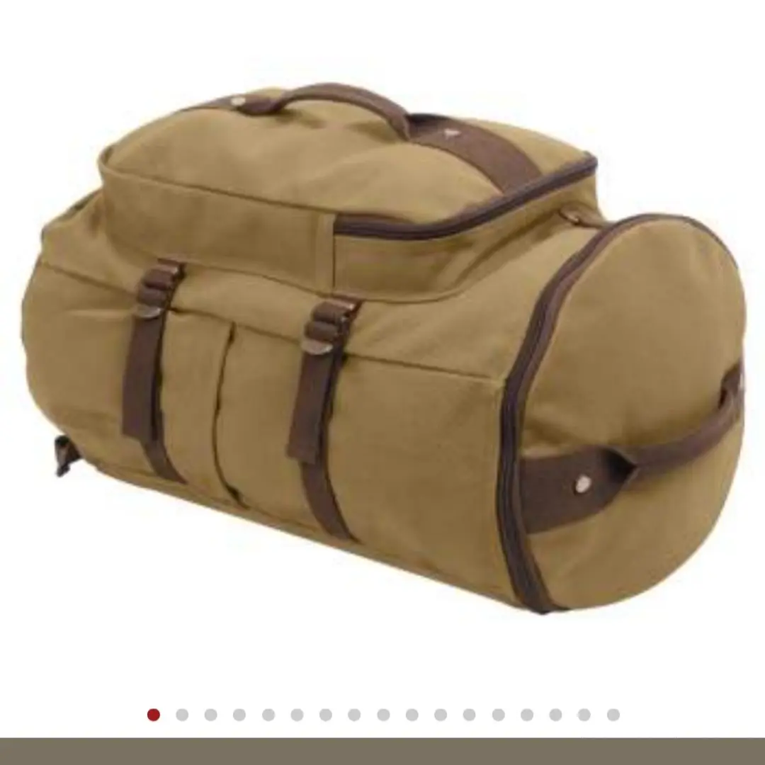 CONVERTIBLE CANVAS DUFFLE / BACKPACK - 19 INCHES