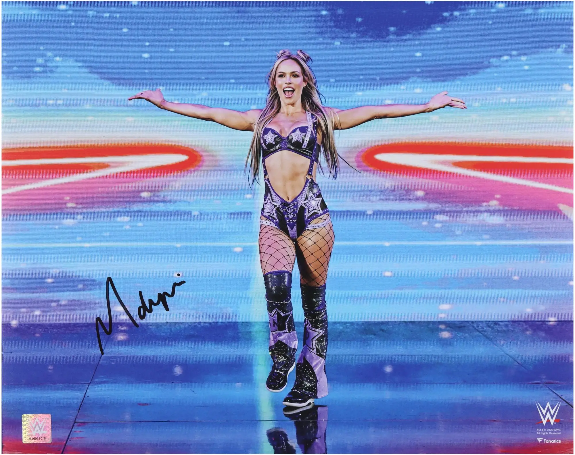 Maxxine Dupri WWE Autographed 16" x 20" Entrance Arms Out Photograph - Fanatics Authentic Certified