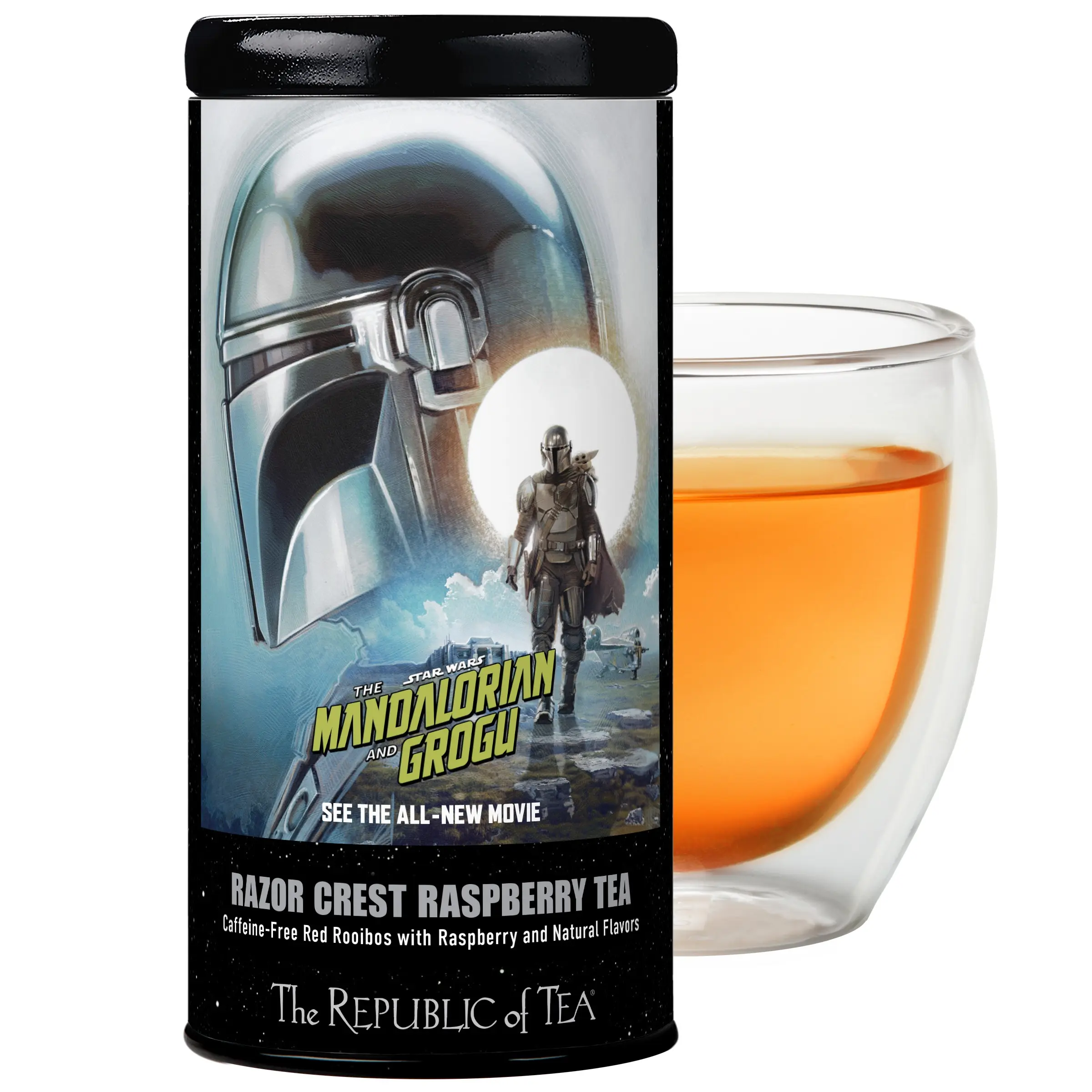 The Republic of Tea, Razor Crest Raspberry Herbal Tea, Red Rooibos Caffeine Free Blend, Star Wars: The Mandalorian and Grogu, 36 Tea Bags