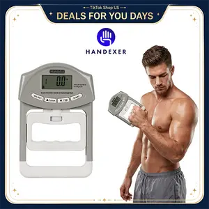 Handexer Digital Hand Dynamometer (198lbs/90kg) - Grip Strength Tester & Adjustable Hand Grip Strengthener for Sports, Rehab & Home, summerwins