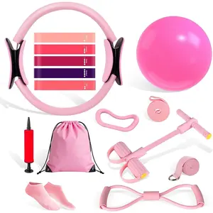 Pilates Kit for Women, 15-  Pilates Set with  Pilates Ring, Ball, Resistance Bands & Essentials -   Workout Equipment for Full  Sculpting & Toning, Beginner to Pros