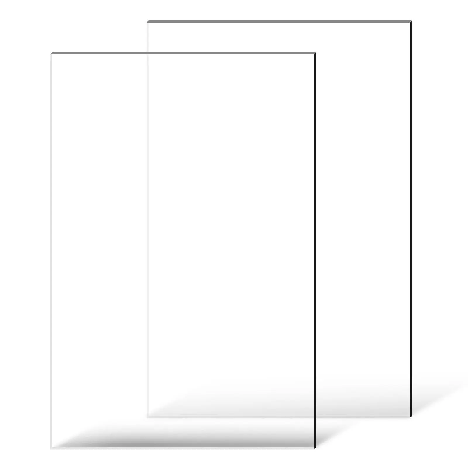 VEVOR Plexiglass Acrylic Sheet, 2-Pack Plastic Sheets, 24 x 36 Inch 1/4 Inch Thick Clear Plastic Cast Transparent Glass for Crafting Projects, Replacement Picture Frame Glass, DIY Display, Easy to Cut Decor Light