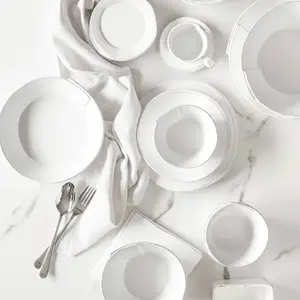 Vietri Lastra White Large Shallow Serving Bowl ~ Handcrafted Italian Stoneware