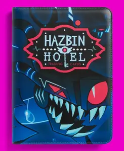 Hazbin Hotel Shok.Wav Trading Card Binder, 9-Pocket Zipper Design, Collectibles Accessory for Secure Storage